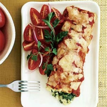 Spinach and Crab Enchiladas