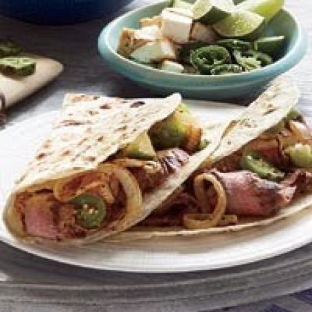 Grilled Steak Tacos with Avocado Salsa 