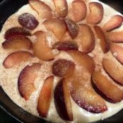 Plum/Peach Skillet Cake
