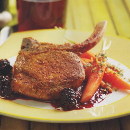 Pork Chops with Blackberry-Zinfandel Sauce