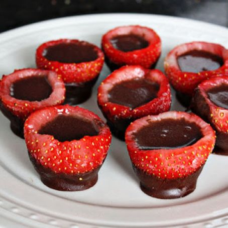 Chocolate Covered Strawberry Shot Glasses