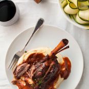 LAMB SHANKS IN RED WINE SAUCE
