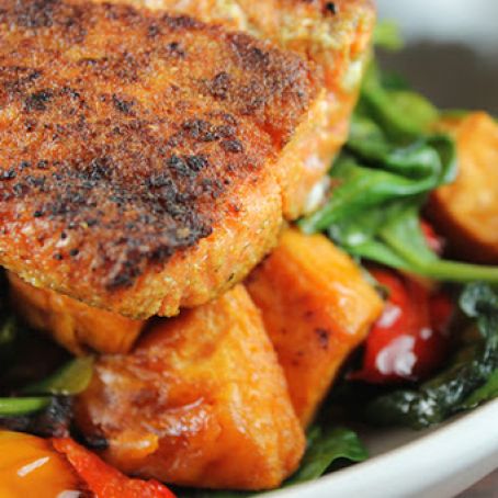 Pan Seared Salmon with Roasted Vegetables