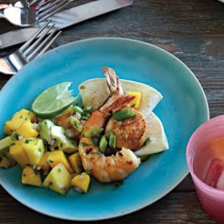 Mexican Seafood Saute with Avocado Mango Salsa