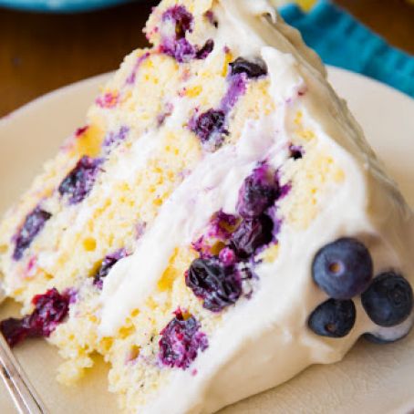 Lemon Blueberry Layer Cake