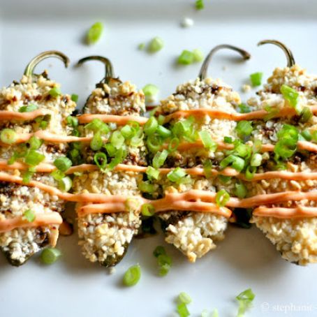 Crab and Cream Cheese Stuffed Jalapeno Poppers