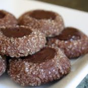 Chocolate-peppermint thumbprints