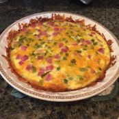 Potato Crust Ham & Cheese Quiche