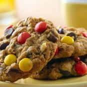 Jumbo Chocolate-Peanut Butter Oat Cookies