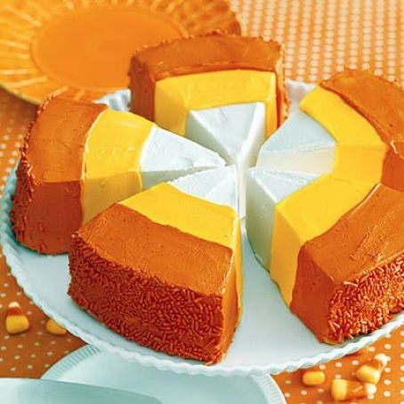 Candy Corn Cake Wedges