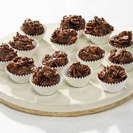 Chocolate Caramel Crispy Cakes