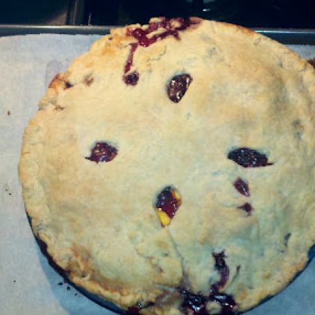 Cherry-Berry Peach Pie Recipe (from tasteofhome.com)