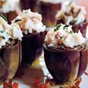 Baby Artichokes Stuffed with Crab Salad