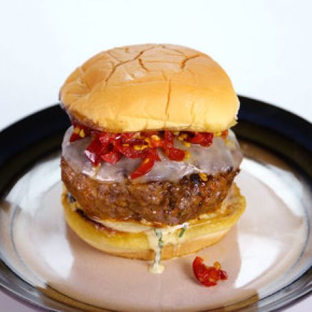 Mario Batali's Spicy Sausage Provolone Burgers