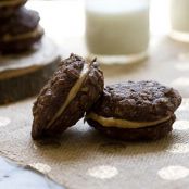 Chocolate Oatmeal Peanut Butter Sandwich Cookies