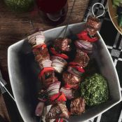 Lamb Kebabs with Mint Pesto