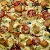 Roast vegetable tart