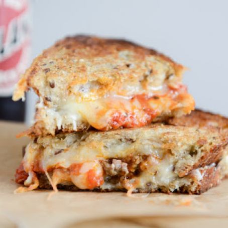 Spicy Mini Meatball Grilled Cheese
