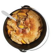 Dutch Oven Peach Cobbler