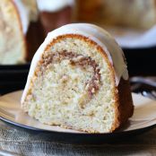 Cinnamon Roll Pound Cake - Cookies and Cups