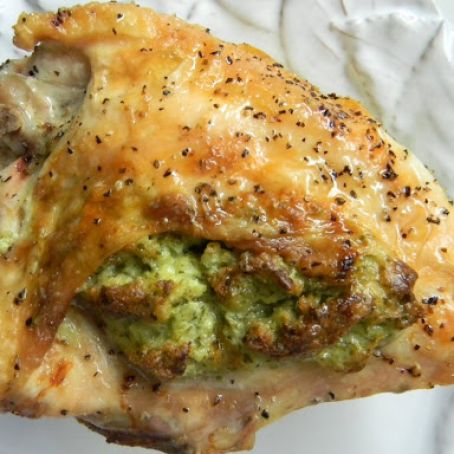 Stuffed and baked chicken breast
