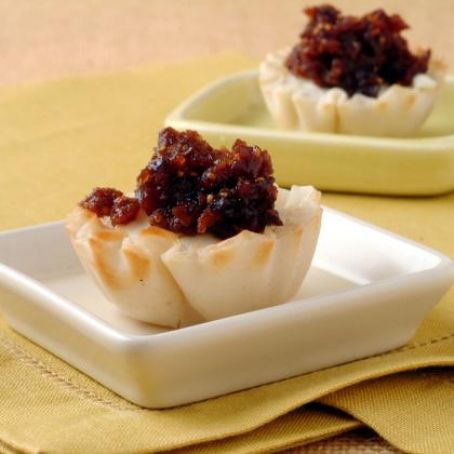 Goat Cheese Tarts with Lemon-Fig Compote