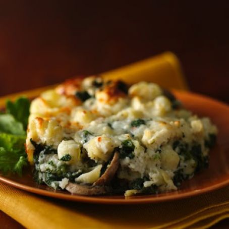 Three-Cheese Spinach and Pasta Bake