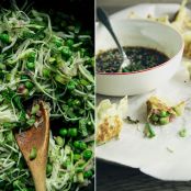 Spring Veggie Potstickers + sweet chili soy dip