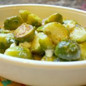 Lemon Blue Cheese Brussels Sprouts