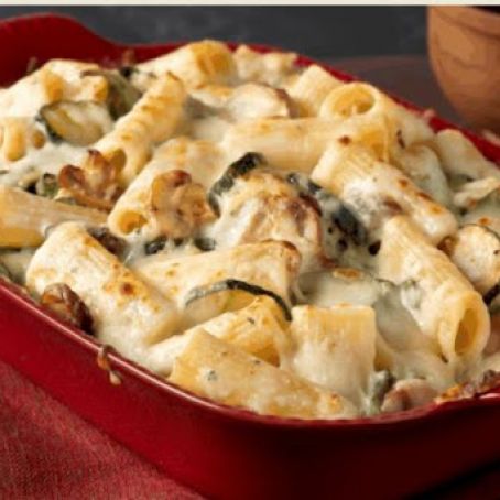 Creamy Zucchini & Spinach Rigatoni