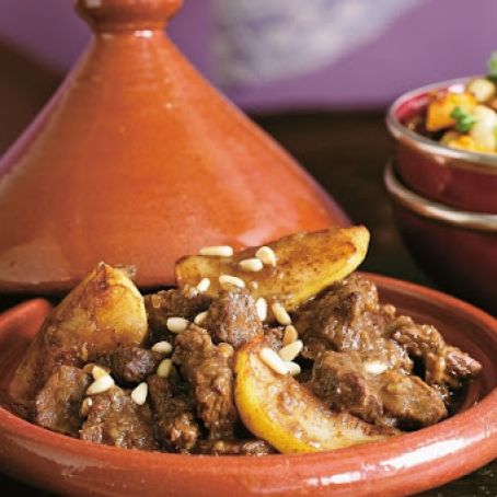 Beef and pear tagine