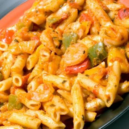 PENNE w/TOMATOES, PANCETTA & RED PEPPER