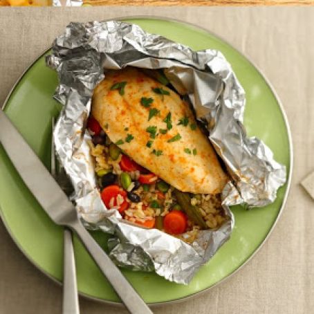 Honey-Sriracha Chicken Foil Packet