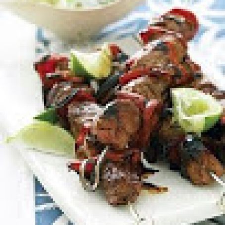 Pacific Pork Kebabs with Pineapple Rice