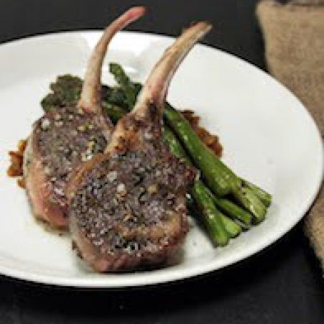 LAMB CHOPS w/ASPARAGUS & FARRO
