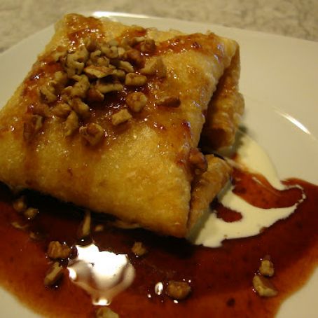 ENVUELTO DE ARROZ CON LECHE Y SALSA DE FRAMBUESA