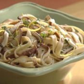 Fettuccine with Shiitake Mushrooms & Basil