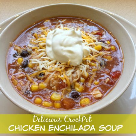 Crockpot Chicken Enchilada Soup