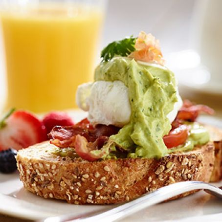 Eggs Benedict with Avocado Cream