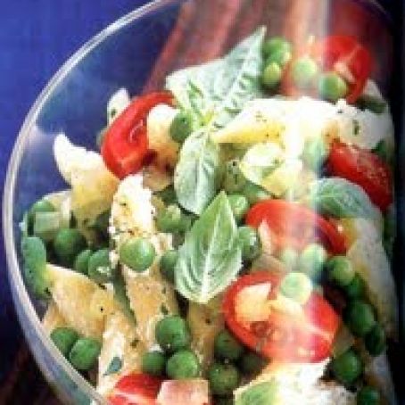 Ricotta Pasta with Grape Tomatoes, Peas, and Basil