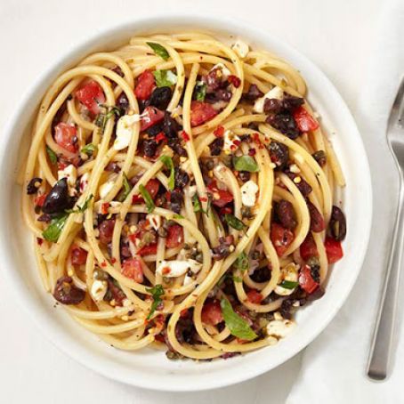 Bucatini With Olive-Caper Sauce