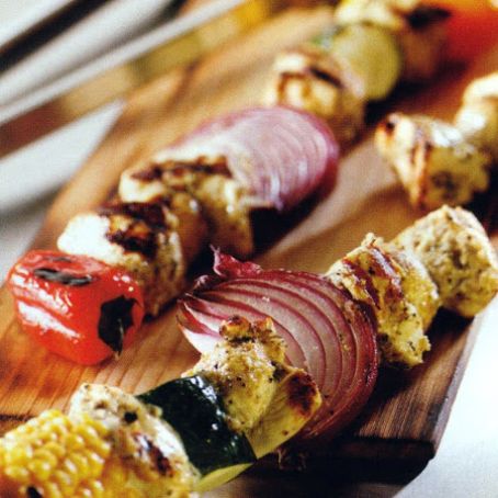 Grilled Chicken and Vegetable Kebabs