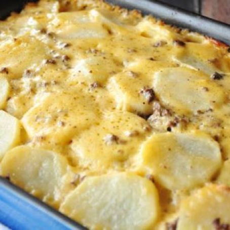 Hamburger Potato Cheese Casserole