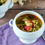 Turkey Soup with Zucchini Noodles