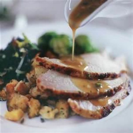 Butterflied Turkey with Chardonnay Gravy