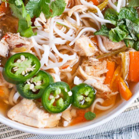 Asian-Inspired Slow Cooker Chicken Noodle Soup