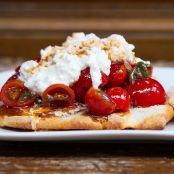 Burrata and Marinated Cherry Tomato Sandwiches