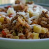 Mexi Ground Beef-Rice Skillet