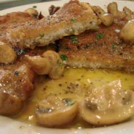 VEAL CUTLETS WITH MUSHROOMS