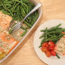 One Pan Baked Salmon & Vegetables